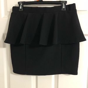 Dynamite Black Peplum Skirt